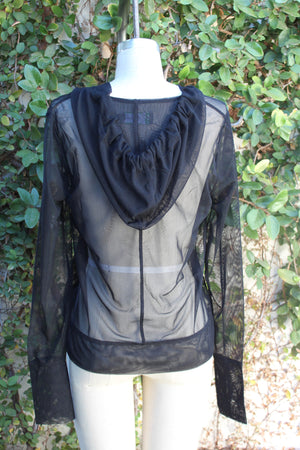 Black Mesh Hoodie Pullover - Insect Repellent Clothing - Peskys 